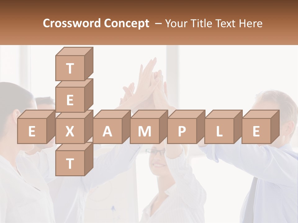 A Group Of People Holding Their Hands High In The Air PowerPoint Template