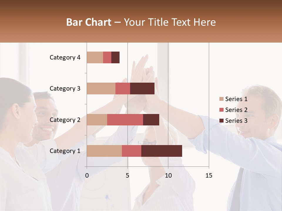 A Group Of People Holding Their Hands High In The Air PowerPoint Template