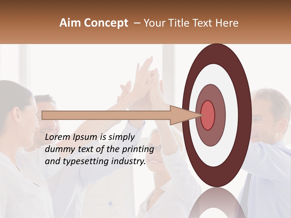 A Group Of People Holding Their Hands High In The Air PowerPoint Template