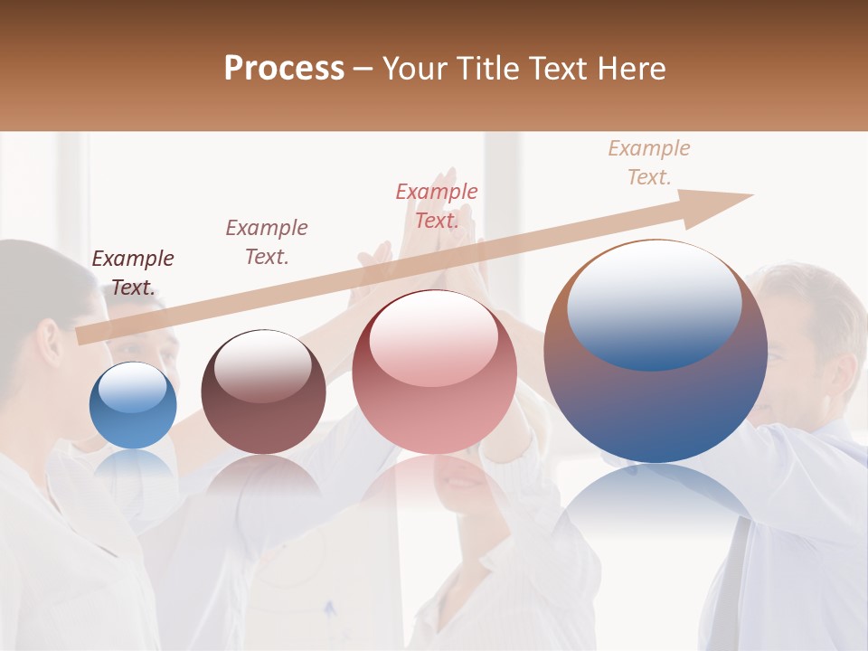 A Group Of People Holding Their Hands High In The Air PowerPoint Template