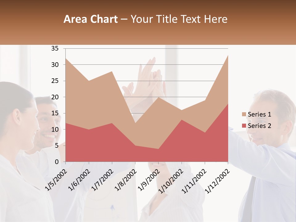 A Group Of People Holding Their Hands High In The Air PowerPoint Template