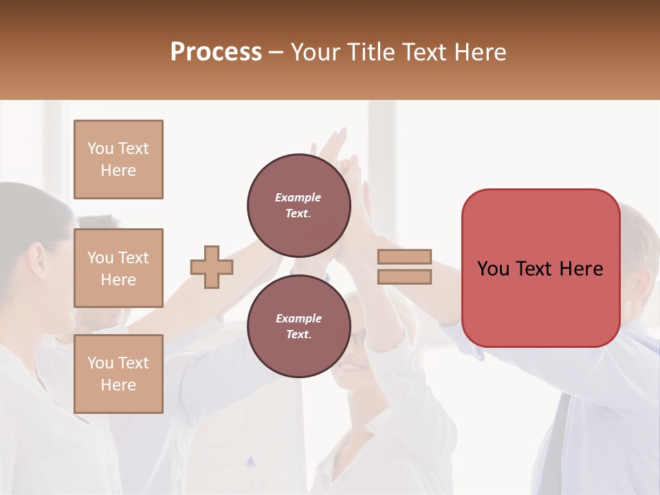 A Group Of People Holding Their Hands High In The Air PowerPoint Template