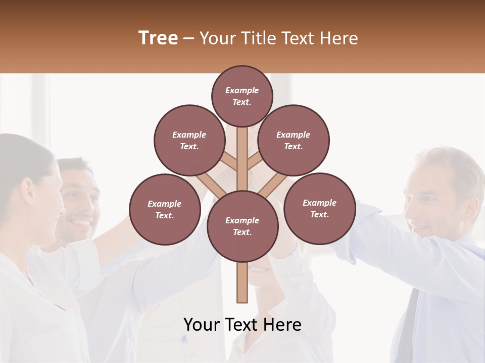 A Group Of People Holding Their Hands High In The Air PowerPoint Template