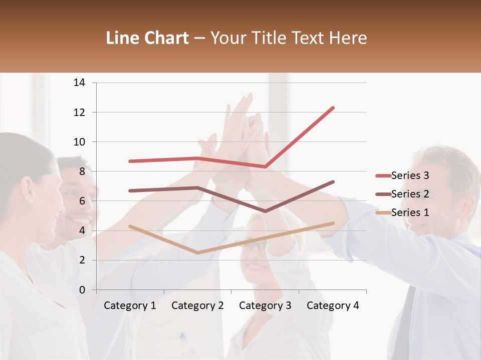 A Group Of People Holding Their Hands High In The Air PowerPoint Template