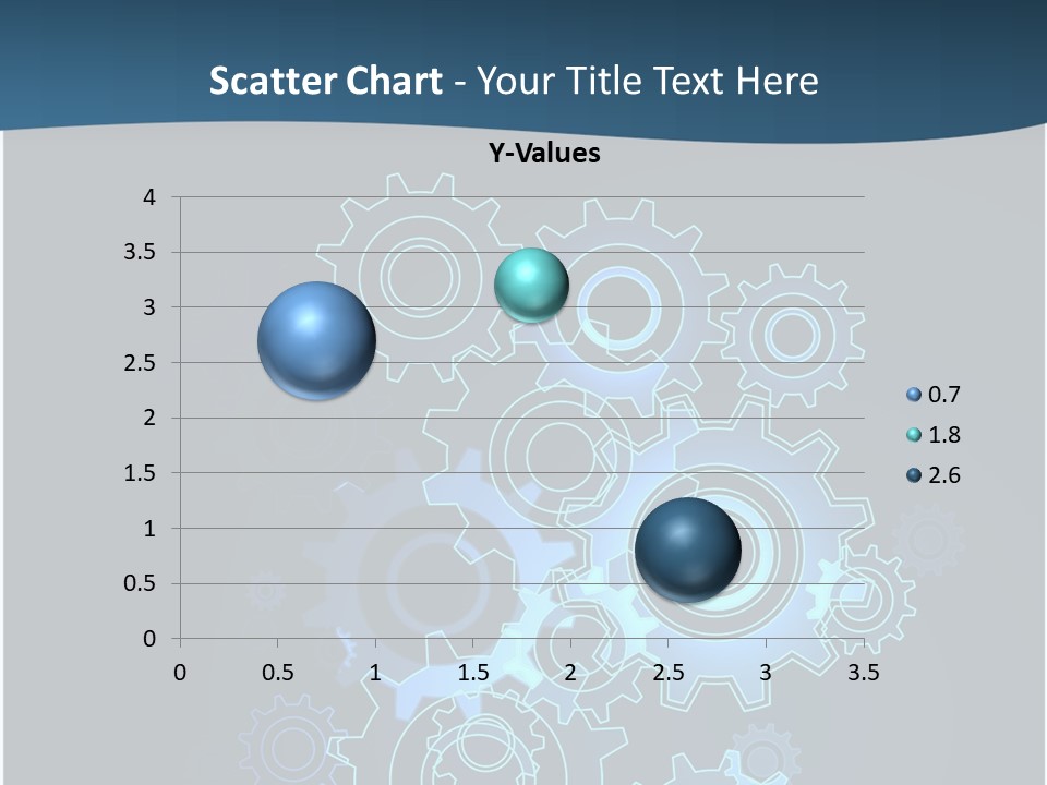 A Blue Powerpoint Presentation With Gears On It PowerPoint Template