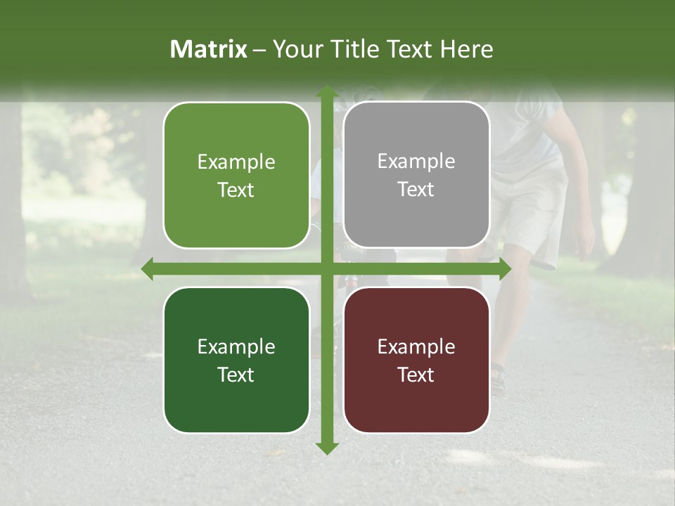 A Man Teaching A Boy How To Ride A Bike PowerPoint Template