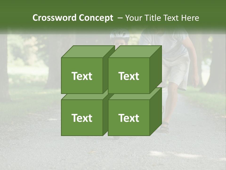 A Man Teaching A Boy How To Ride A Bike PowerPoint Template