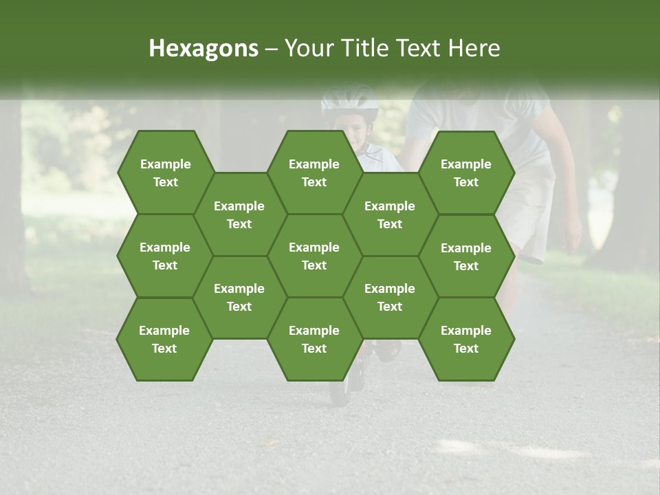 A Man Teaching A Boy How To Ride A Bike PowerPoint Template