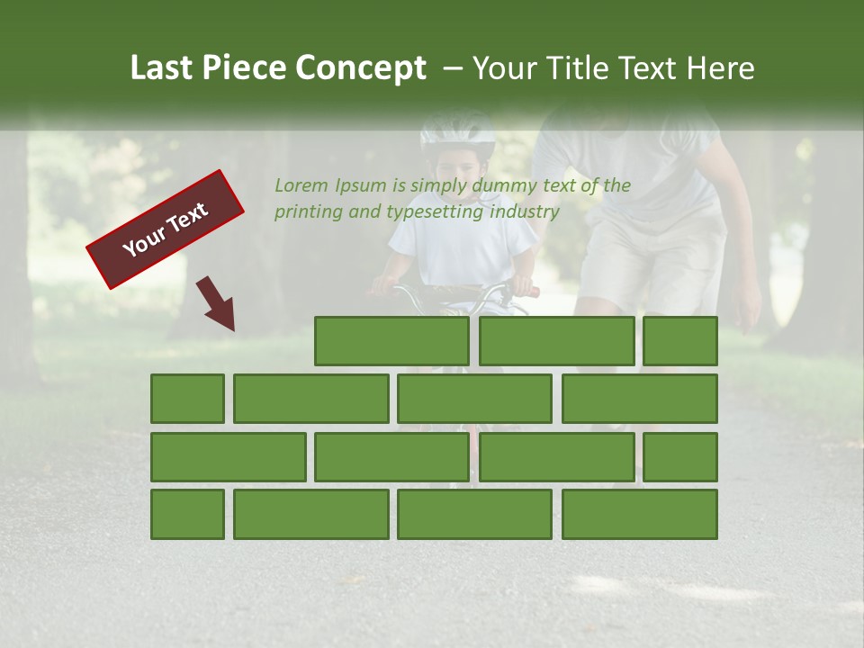 A Man Teaching A Boy How To Ride A Bike PowerPoint Template