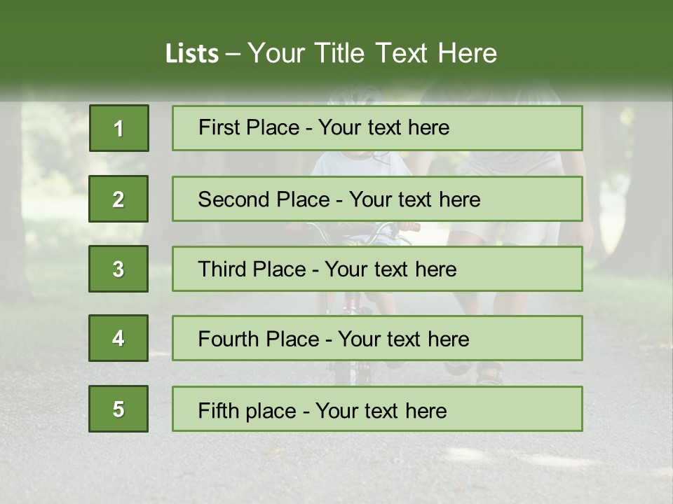 A Man Teaching A Boy How To Ride A Bike PowerPoint Template