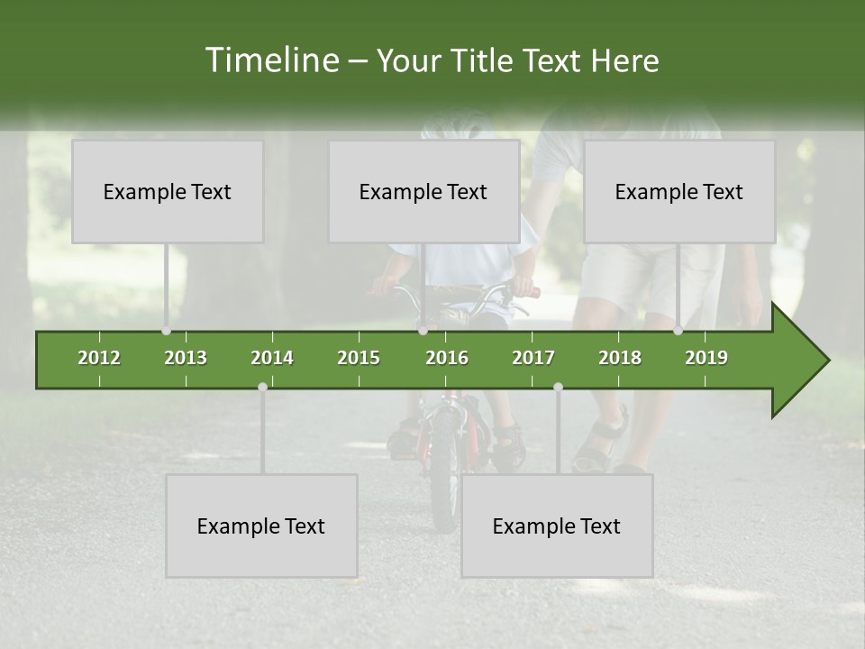 A Man Teaching A Boy How To Ride A Bike PowerPoint Template