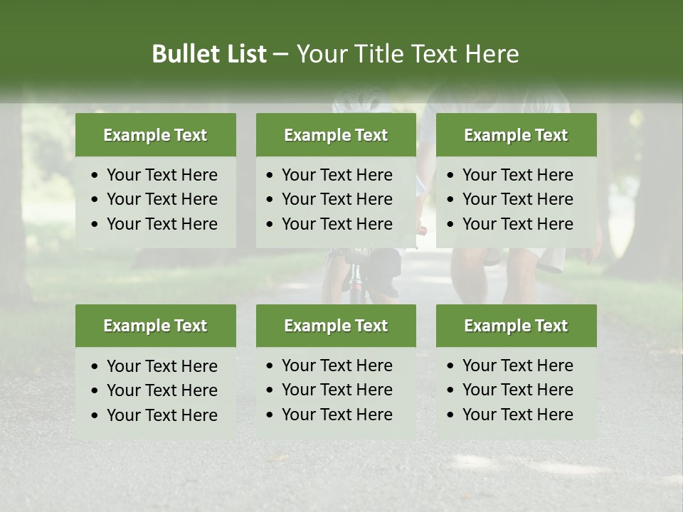 A Man Teaching A Boy How To Ride A Bike PowerPoint Template