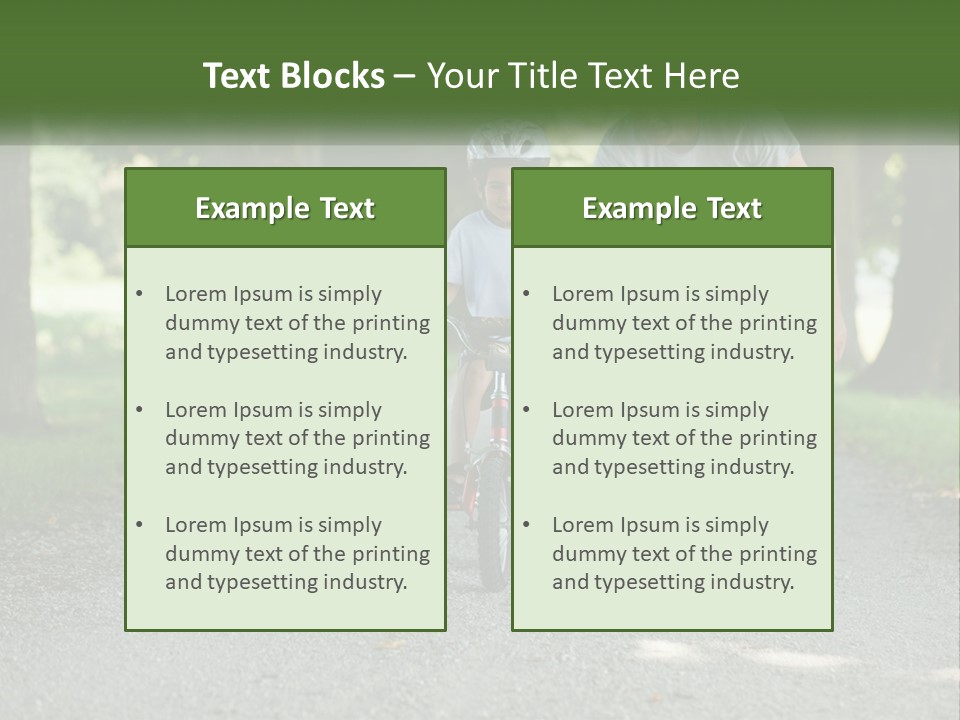 A Man Teaching A Boy How To Ride A Bike PowerPoint Template