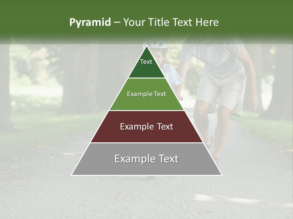 A Man Teaching A Boy How To Ride A Bike PowerPoint Template