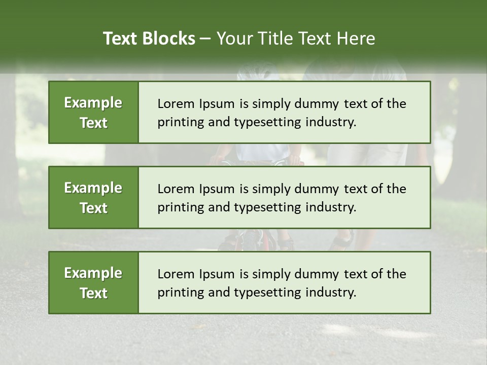 A Man Teaching A Boy How To Ride A Bike PowerPoint Template
