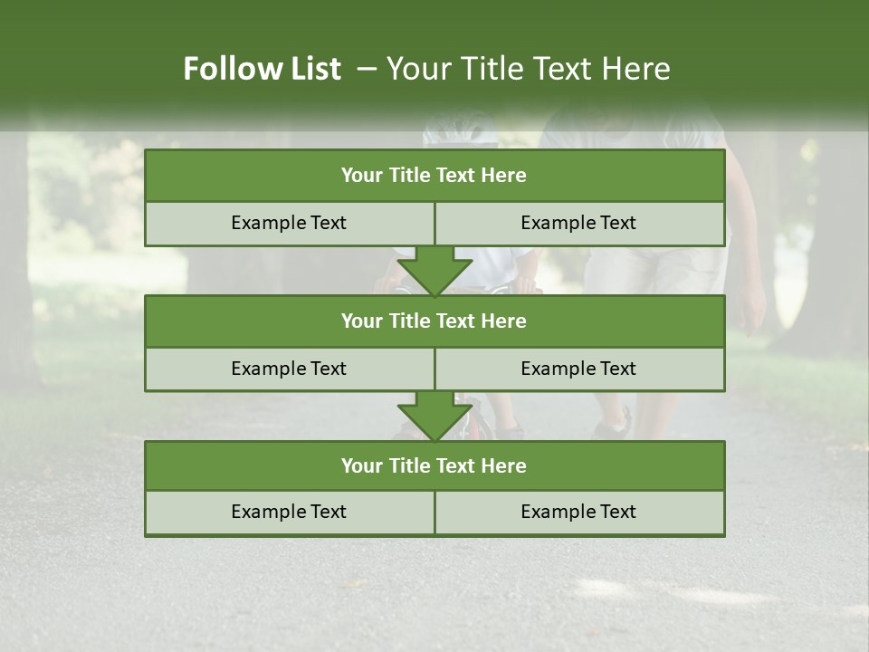 A Man Teaching A Boy How To Ride A Bike PowerPoint Template