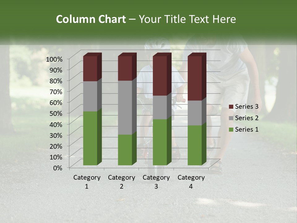 A Man Teaching A Boy How To Ride A Bike PowerPoint Template