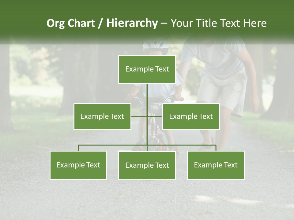 A Man Teaching A Boy How To Ride A Bike PowerPoint Template