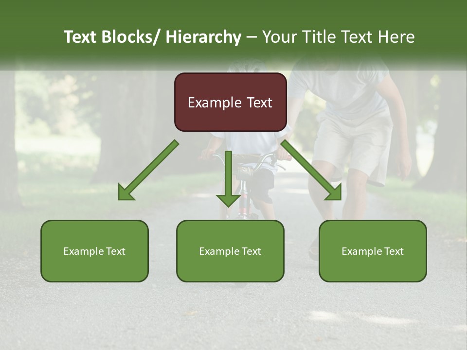 A Man Teaching A Boy How To Ride A Bike PowerPoint Template