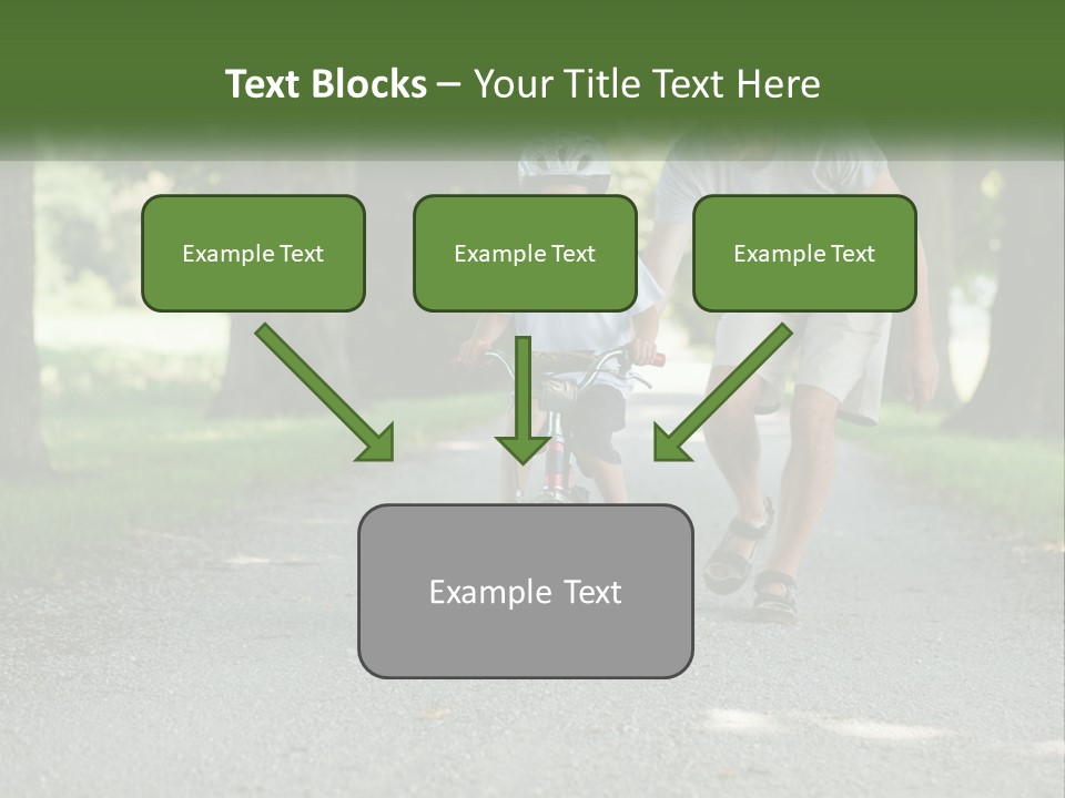 A Man Teaching A Boy How To Ride A Bike PowerPoint Template