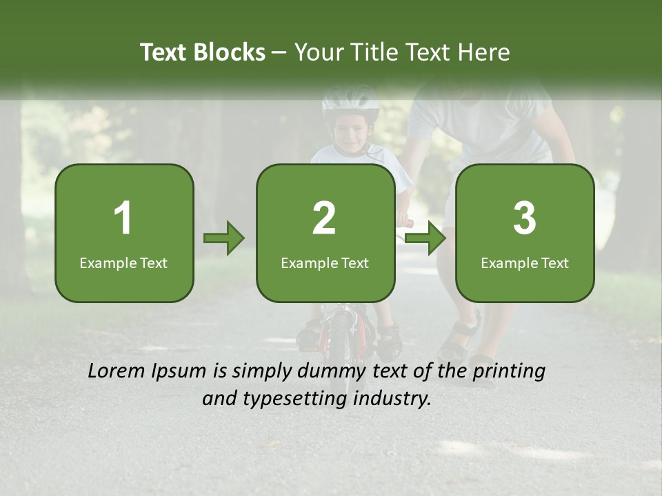 A Man Teaching A Boy How To Ride A Bike PowerPoint Template