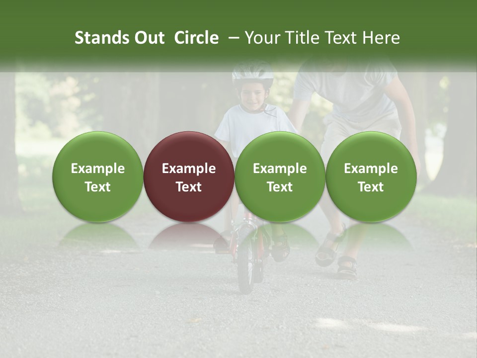 A Man Teaching A Boy How To Ride A Bike PowerPoint Template