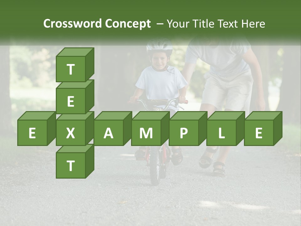A Man Teaching A Boy How To Ride A Bike PowerPoint Template