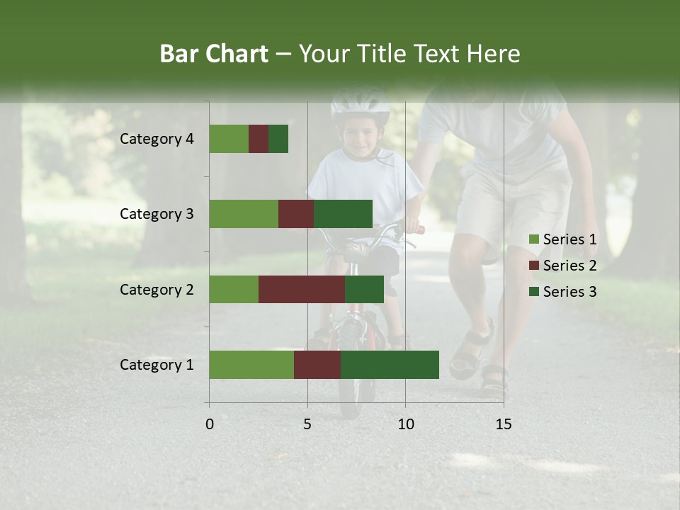 A Man Teaching A Boy How To Ride A Bike PowerPoint Template