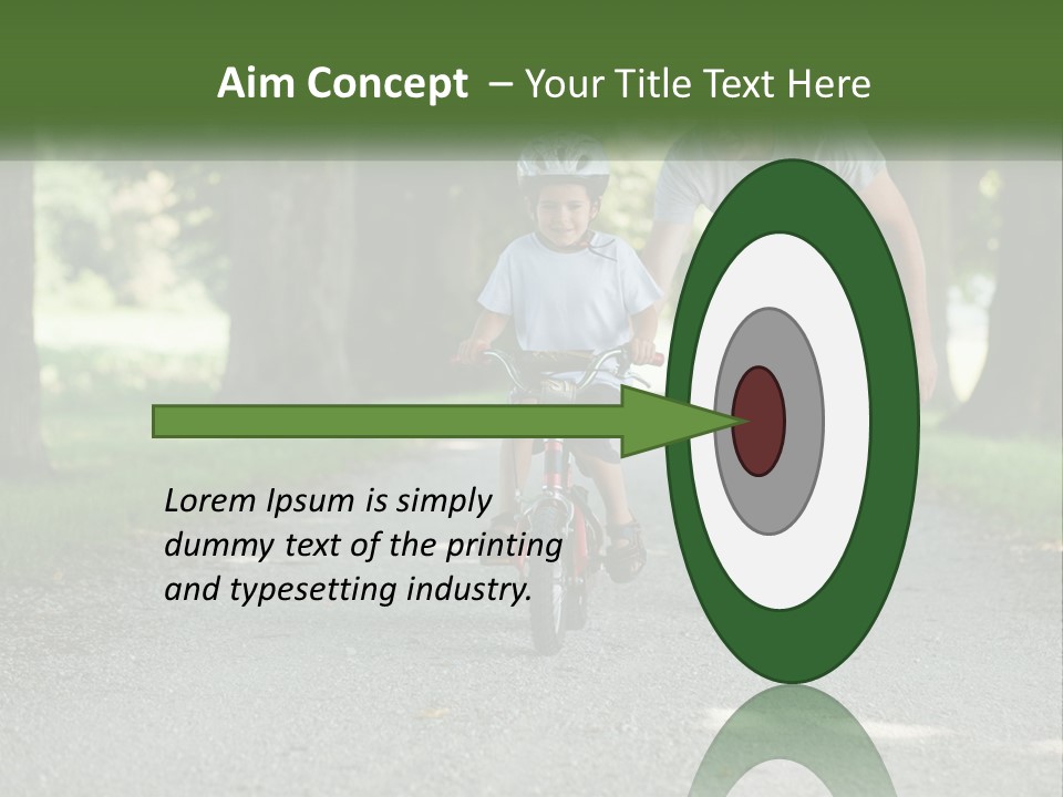 A Man Teaching A Boy How To Ride A Bike PowerPoint Template