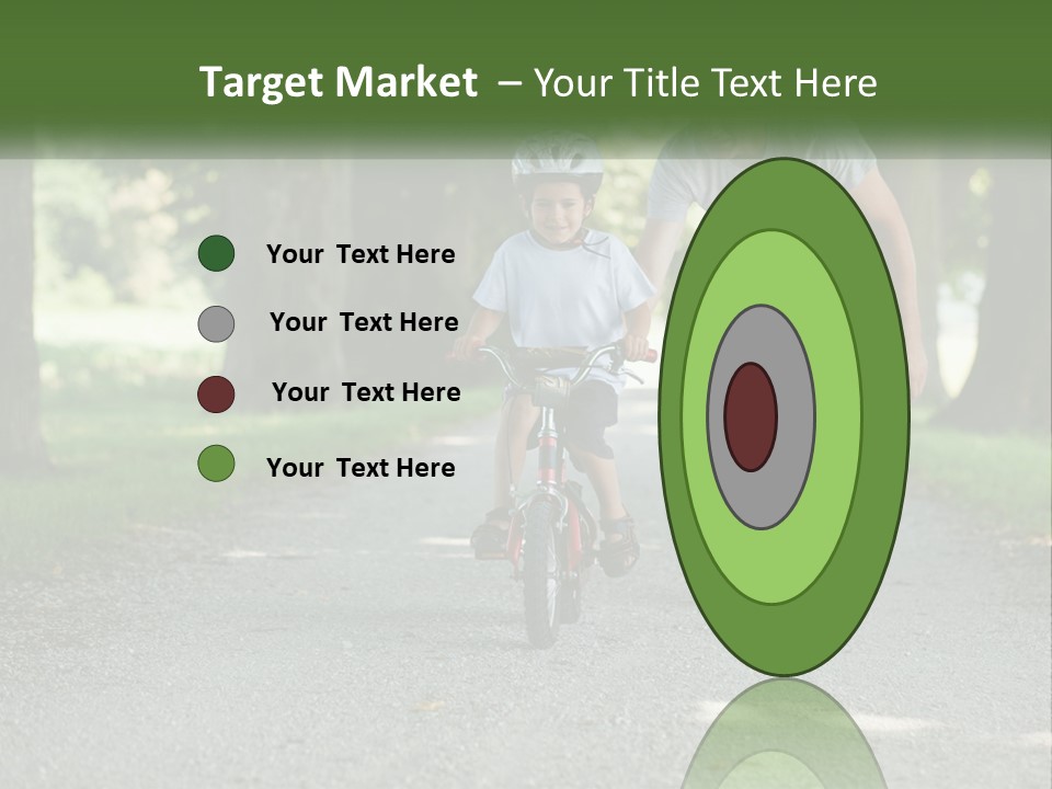 A Man Teaching A Boy How To Ride A Bike PowerPoint Template