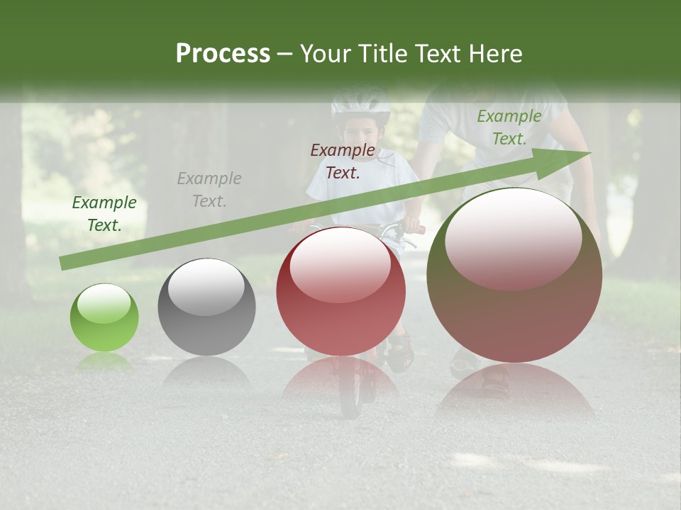 A Man Teaching A Boy How To Ride A Bike PowerPoint Template