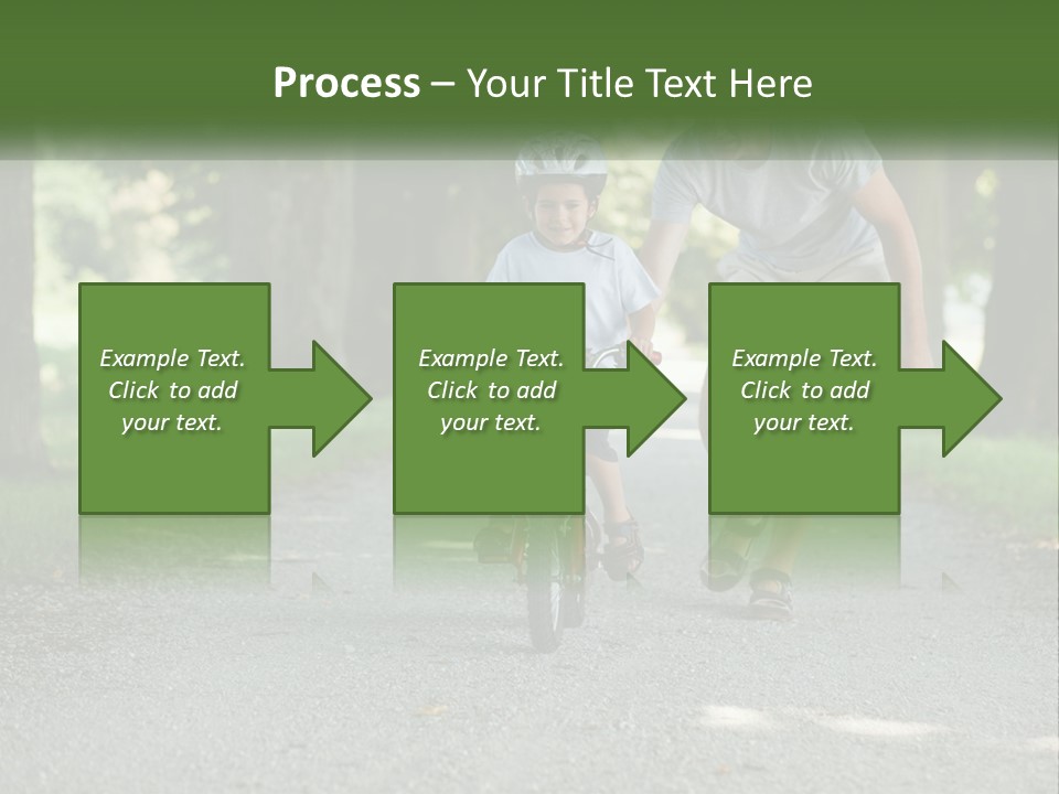 A Man Teaching A Boy How To Ride A Bike PowerPoint Template