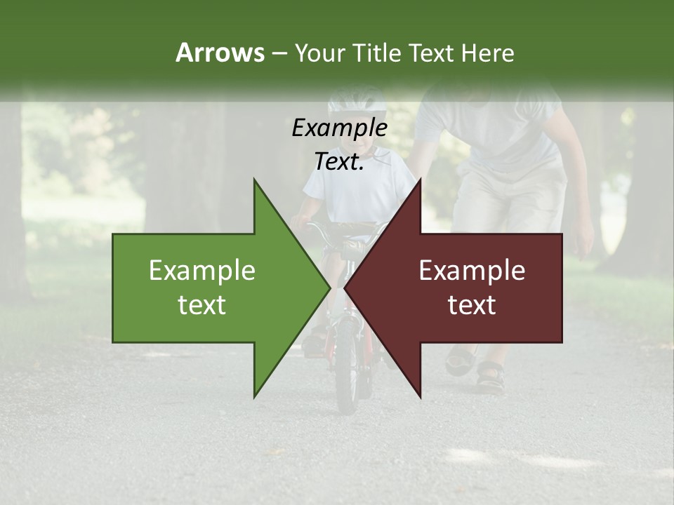 A Man Teaching A Boy How To Ride A Bike PowerPoint Template