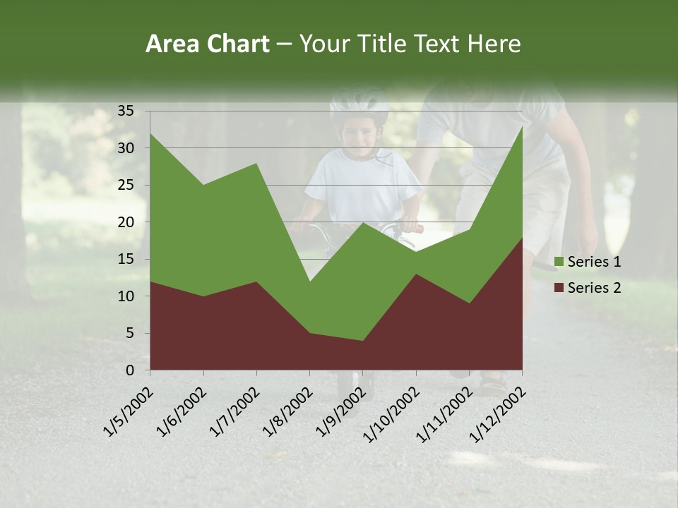 A Man Teaching A Boy How To Ride A Bike PowerPoint Template