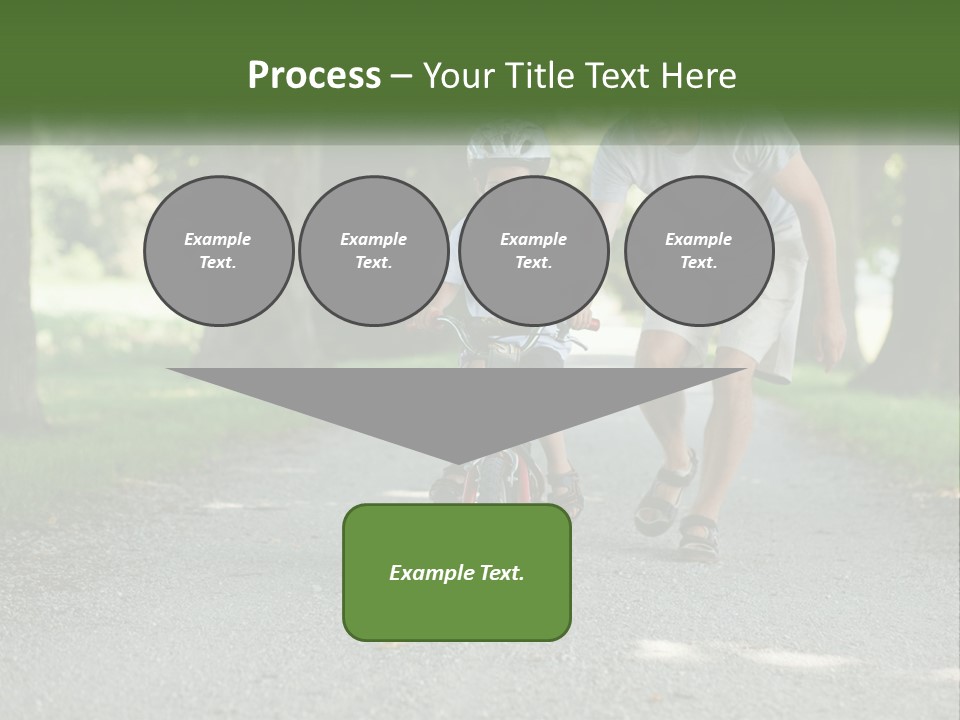 A Man Teaching A Boy How To Ride A Bike PowerPoint Template