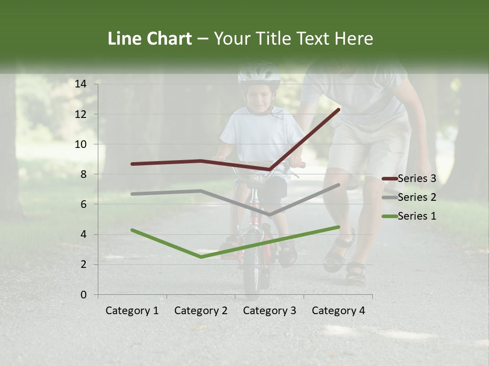 A Man Teaching A Boy How To Ride A Bike PowerPoint Template