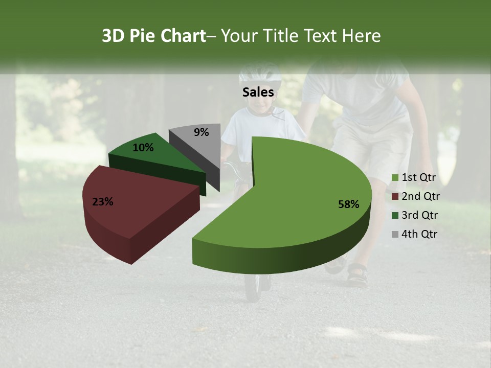 A Man Teaching A Boy How To Ride A Bike PowerPoint Template
