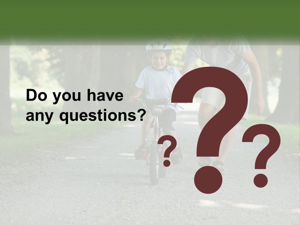 A Man Teaching A Boy How To Ride A Bike PowerPoint Template