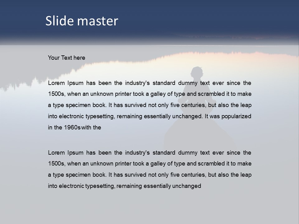 A Person Sitting On A Rock In Front Of A Body Of Water PowerPoint Template