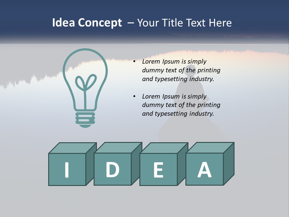 A Person Sitting On A Rock In Front Of A Body Of Water PowerPoint Template