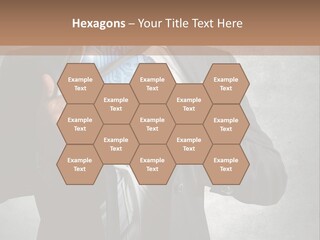 A Man In A Suit Holding A Blue Circuit Board In His Chest PowerPoint Template