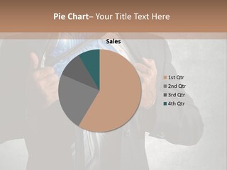 A Man In A Suit Holding A Blue Circuit Board In His Chest PowerPoint Template
