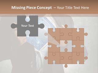 A Man In A Suit Holding A Blue Circuit Board In His Chest PowerPoint Template