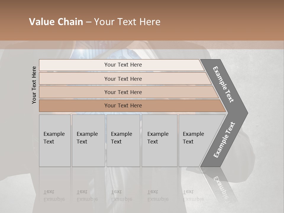 A Man In A Suit Holding A Blue Circuit Board In His Chest PowerPoint Template