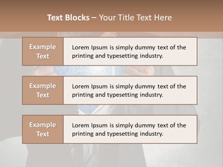 A Man In A Suit Holding A Blue Circuit Board In His Chest PowerPoint Template