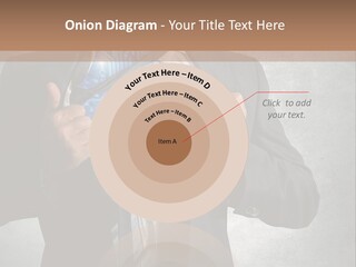 A Man In A Suit Holding A Blue Circuit Board In His Chest PowerPoint Template
