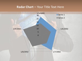 A Man In A Suit Holding A Blue Circuit Board In His Chest PowerPoint Template