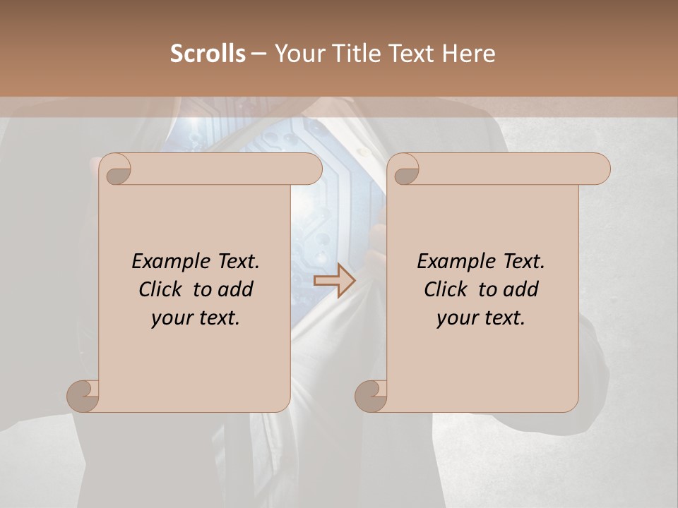 A Man In A Suit Holding A Blue Circuit Board In His Chest PowerPoint Template
