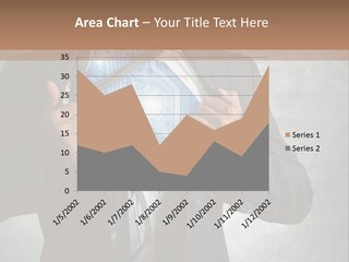 A Man In A Suit Holding A Blue Circuit Board In His Chest PowerPoint Template