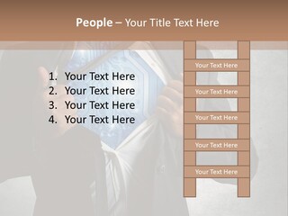 A Man In A Suit Holding A Blue Circuit Board In His Chest PowerPoint Template